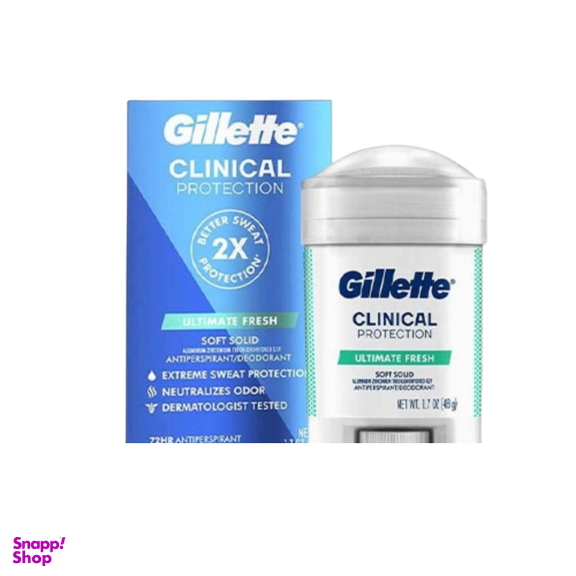 استیک ضد تعریق ژیلت مدل Clinical Protection وزن 48 گرم