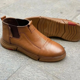 نیم بوت مردانه مدل S3 رنگ گردویی