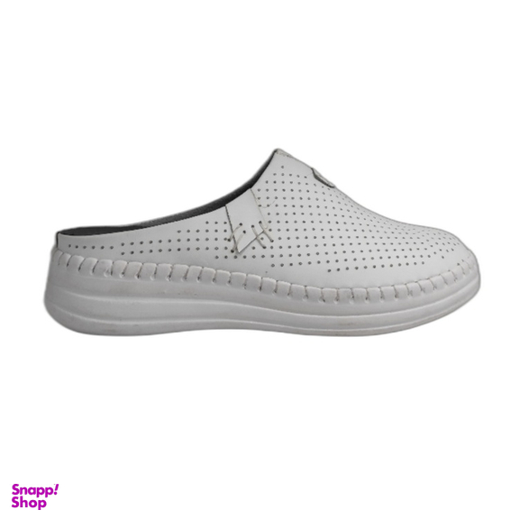 دمپایی طبی زنانه جلو بسته شهرام طب کد 3033 رنگ سفید