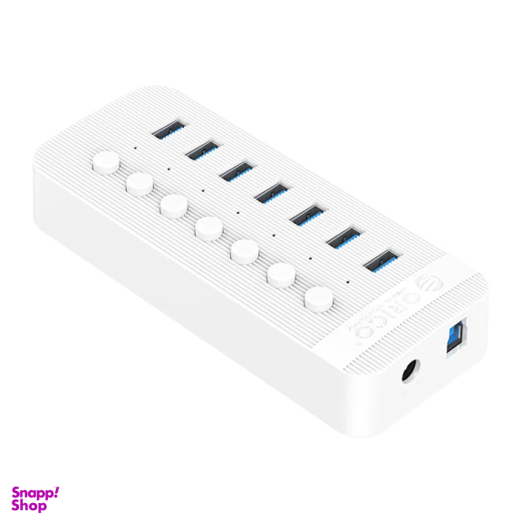 هاب 7 پورت USB3.0 اوریکو مدل کلید دار CT2U3-7AB آداپتور دار