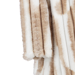 پالتو زنانه السانا مدل برفی کد 230435 رنگ سفید قهوه ای