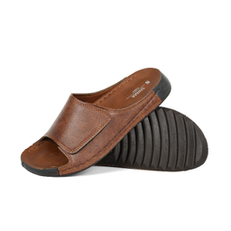 دمپایی راحتی مردانه شیما مدل پارس رنگ گردویی