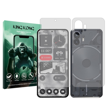 محافظ صفحه نمایش گوشی موبایل کینگ کونگ مدل Tough مناسب ناتینگ Phone 2 به همراه محافظ پشت گوشی