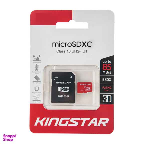 کارت حافظه MicroSDXC کینگ استار کلاس 10 استاندارد UHS-I U1 سرعت 85MBps همراه با آداپتور SD ظرفیت 128 گیگابایت