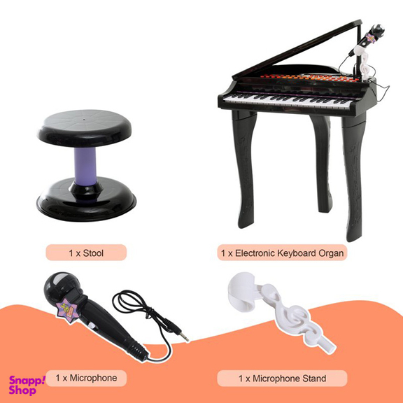 اسباب بازی موزیکال مدل پیانو پایه دار و میکروفون کد 88022