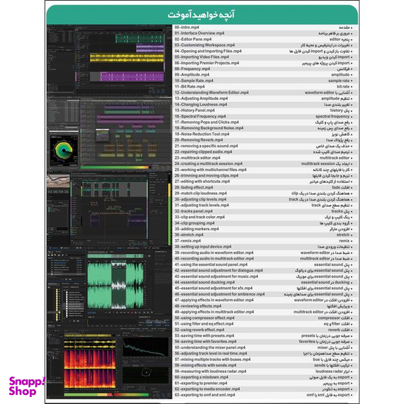 نرم افزار آموزش آهنگ سازی و تنظیم صدا با نرم افزار Adobe Audition نشر پدیا سافت به همراه نرم افزار آموزش CUBASE نشر پدیده