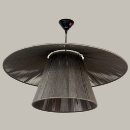 لوستر بافتنی نورهام مدل مکرومه کنفی