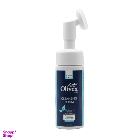 فوم شستشوی پوست الیوکس مدل براش دار مناسب پوست خشک حجم 150 میلی لیتر