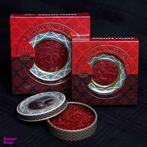 زعفران نگین زرتاج ظرف خاتم وزن 2 گرم