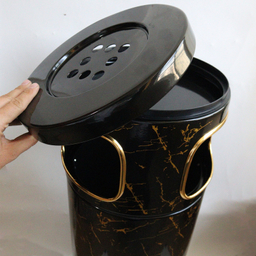 سطل زباله بهازکالا مدل کنارسالنی طرح ماربل کد YP-BZ80-14L