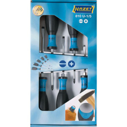 پیچ گوشتی ضربه خور هازت مدل 810 U-1/5 مجموعه 5 عددی