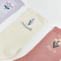 جوراب زنانه ال سی وایکیکی مدل Flowers V2 بسته 5 عددی