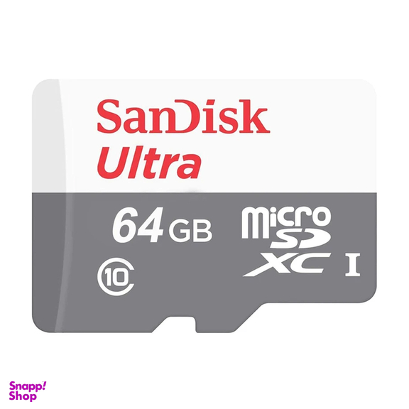 کارت حافظه Microsdxc سن دیسک مدل Ultra کلاس 10 استاندارد Uhs-I U1 سرعت 100Mbps ظرفیت 64 گیگابایت