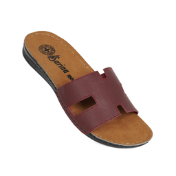 دمپایی زنانه سارینا طرح هرمس رنگ زرشکی