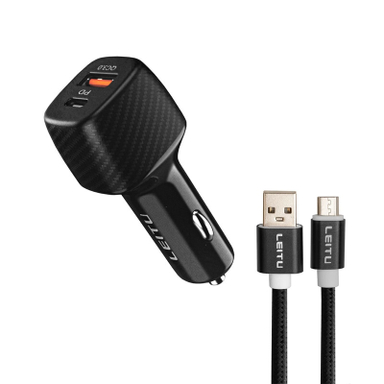 شارژر فندکی لیتو مدل LC-C22 به همراه کابل Micro-USB