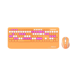 ماوس و کیبورد هترون مدل KBM HKCW 350 ORANGE