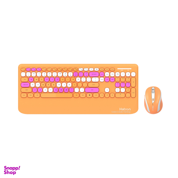 ماوس و کیبورد هترون مدل KBM HKCW 350 ORANGE