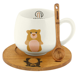 ست ماگ مکنوس کد 1008 همراه با قاشق و زیرلیوانی