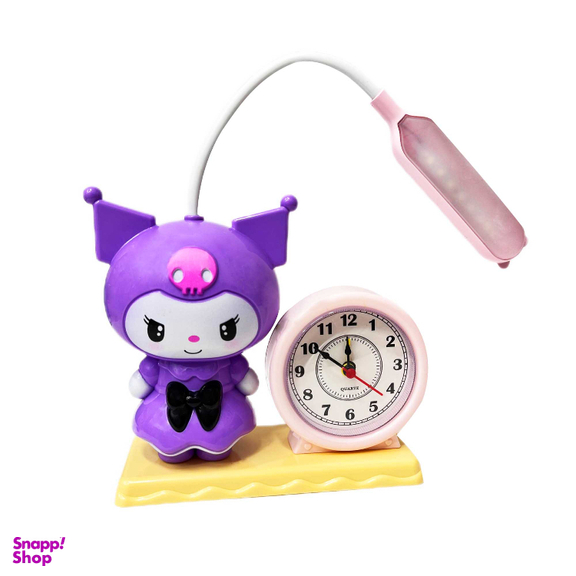 چراغ مطالعه و ساعت رومیزی مدل کرومی کد 03