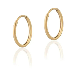 گوشواره طلا 18 عیار زنانه داریم مدل حلقه ای سایز متوسط