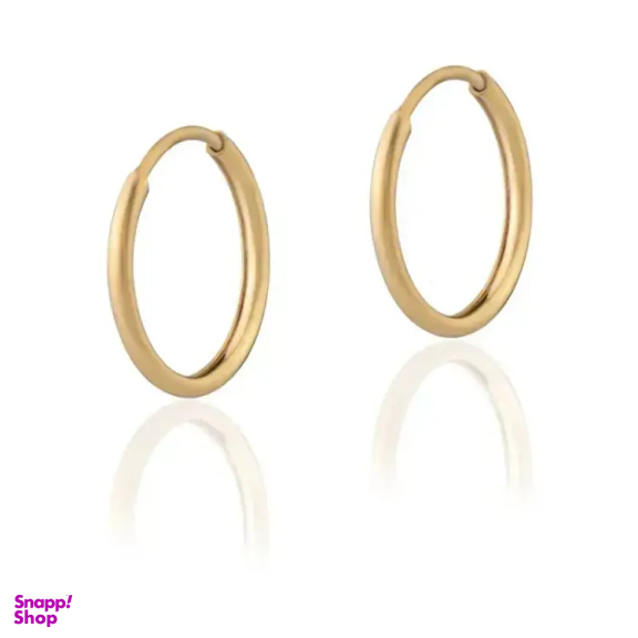 گوشواره طلا 18 عیار زنانه داریم مدل حلقه ای سایز متوسط