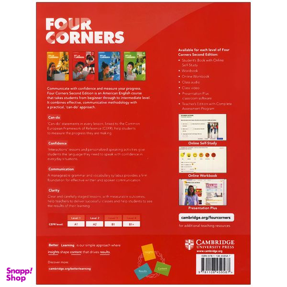 کتاب four corners 2 2nd اثر Jack C. Richards and David Bohlke انتشارات کمبریج