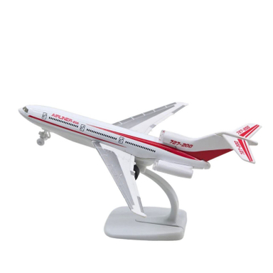 ماکت هواپیما ناب سل مدل موزیکال چراغدار ایرلاین همراه با استند AIRLINER-727-200