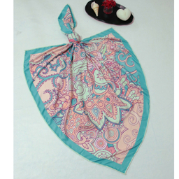 روسری زنانه آنالیا مدل ابریشم مزونی کد a-5077