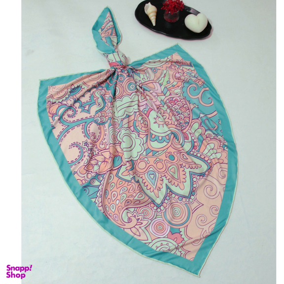 روسری زنانه آنالیا مدل ابریشم مزونی کد a-5077