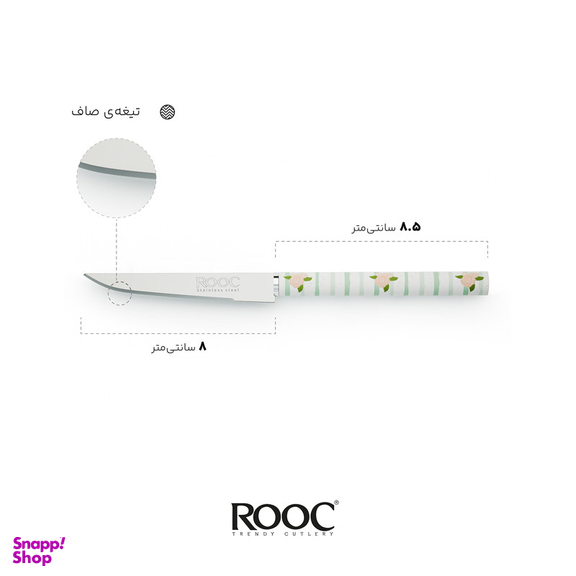 چاقو میوه خوری روک مدل اسپیناس کد 04 بسته 12 عددی