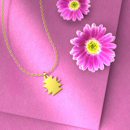 گردنبند طلا 18 عیار زنانه مدوپد مدل هندسی کد F3-1-1280