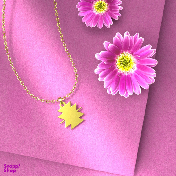 گردنبند طلا 18 عیار زنانه مدوپد مدل هندسی کد F3-1-1280