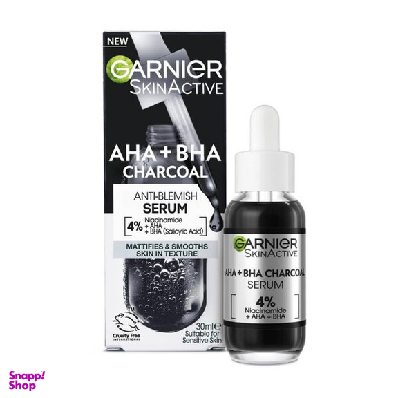 سرم لایه بردار پوست گارنیه مدل گارنیر AHA+BHA حجم 30 میلی لیتر