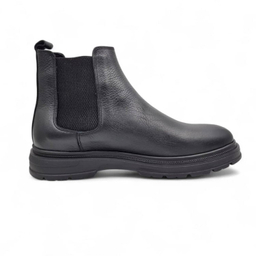 نیم بوت طبی مردانه چرم ریباری مدل Z29 رنگ مشکی