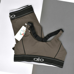 ست تاپ و لگینگ ورزشی زنانه مدل ملورین کد M5217 رنگ خاکی