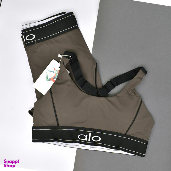 ست تاپ و لگینگ ورزشی زنانه مدل ملورین کد M5217 رنگ خاکی