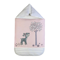 سرویس خواب 5 تکه نوزاد طرح آهو پینک بلو