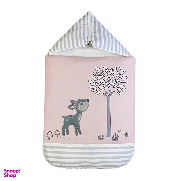 سرویس خواب 5 تکه نوزاد طرح آهو پینک بلو