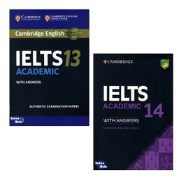 کتاب Cambridge IELTS 13_14 Academic اثر جمعی از نویسندگان انتشارات زبان مهر مجموعه 2 جلدی