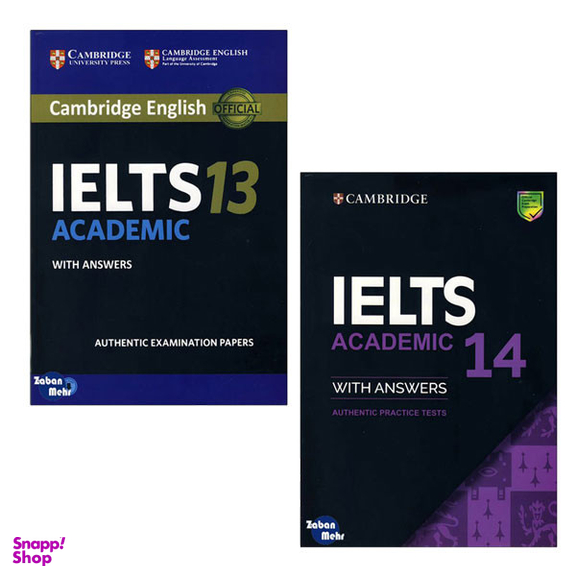 کتاب Cambridge IELTS 13_14 Academic اثر جمعی از نویسندگان انتشارات زبان مهر مجموعه 2 جلدی