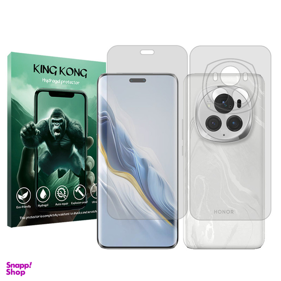 محافظ صفحه نمایش گوشی موبایل کینگ کونگ مدل Tough مناسب آنر Magic6 Pro به همراه محافظ پشت گوشی