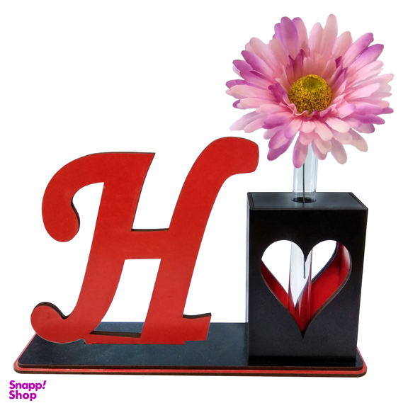 تندیس و گلدان چوبی مهدی یار مدل حرف H