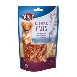 غذای تشویقی سگ تریکسی مدل Rice Duck Balls وزن 80 گرم