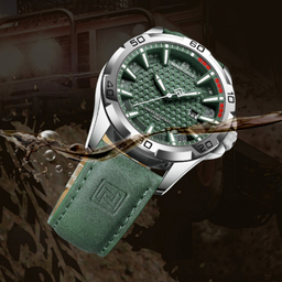 ساعت مچی عقربه ای مردانه نیوی فورس مدل تقویم دار بند جیر کد NF8023-S/GN