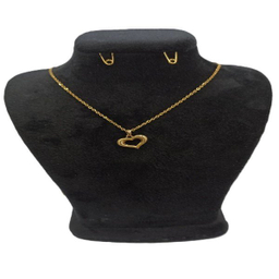 آویز گردنبند طلا 18 عیار زنانه طرح قلب توخالی