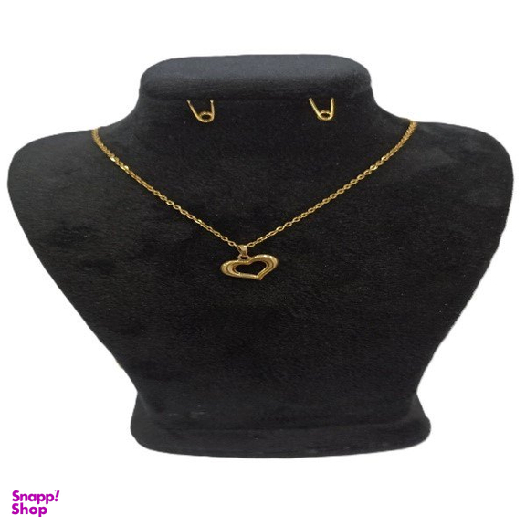 آویز گردنبند طلا 18 عیار زنانه طرح قلب توخالی