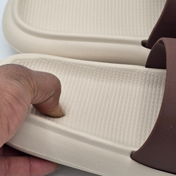 دمپایی مردانه زیتون مدل اسلیپر کد 0600 رنگ کرم