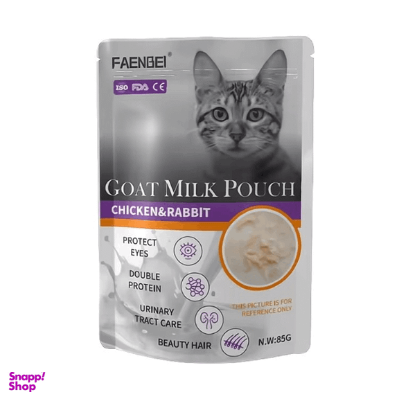 پوچ گربه فنبی طعم مرغ و خرگوش وزن 85 گرم