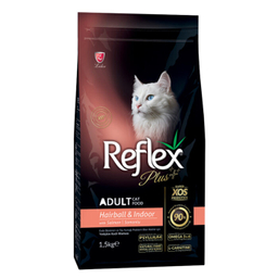 غذای خشک گربه رفلکس پلاس مدل Hairball And Indoor وزن 1.5 کیلوگرم