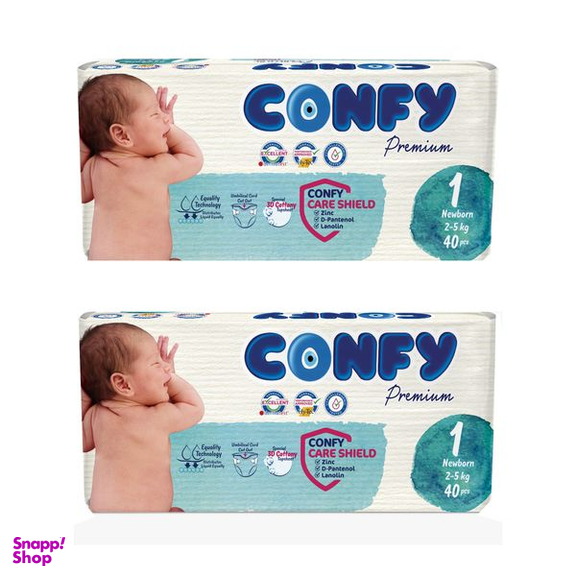 پوشک بچه کانفی بیبی مدل Pa7512 سایز 1 بسته 2 عددی